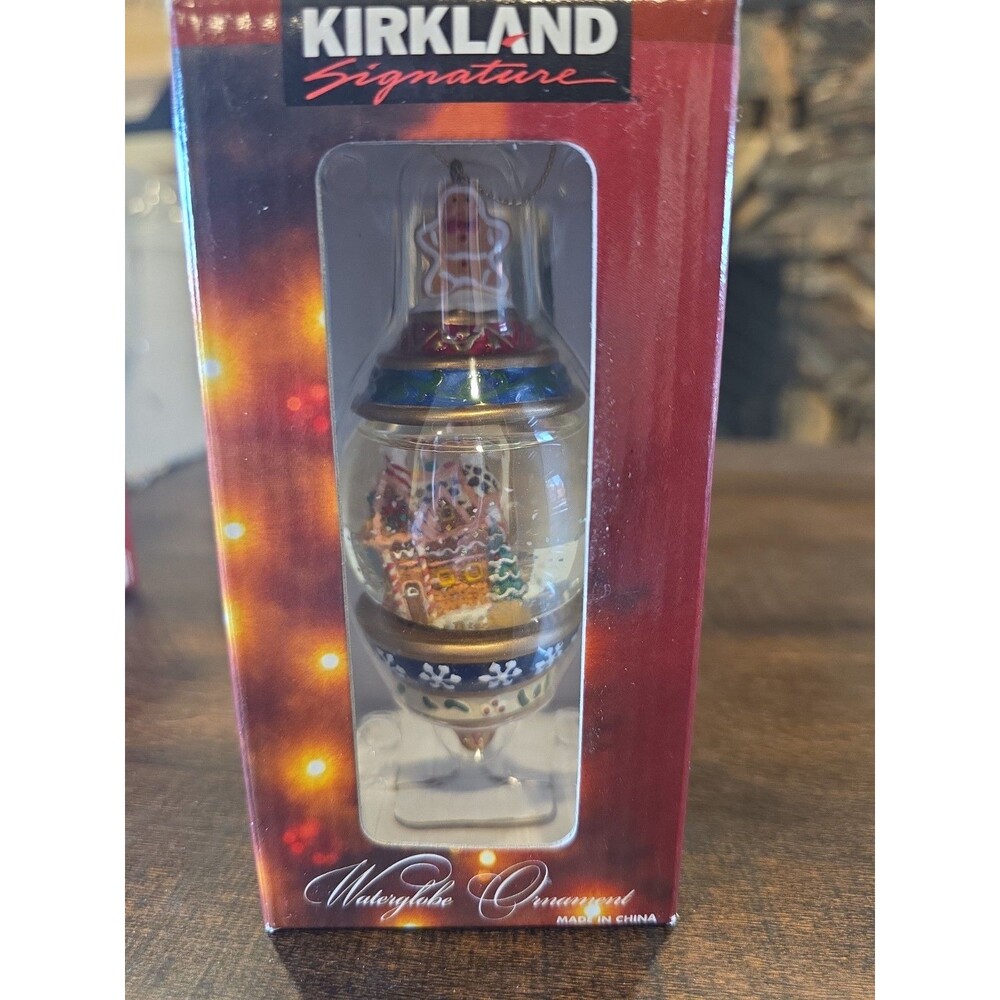 Kirkland Gingerbread House Water Globe Ornament In Box